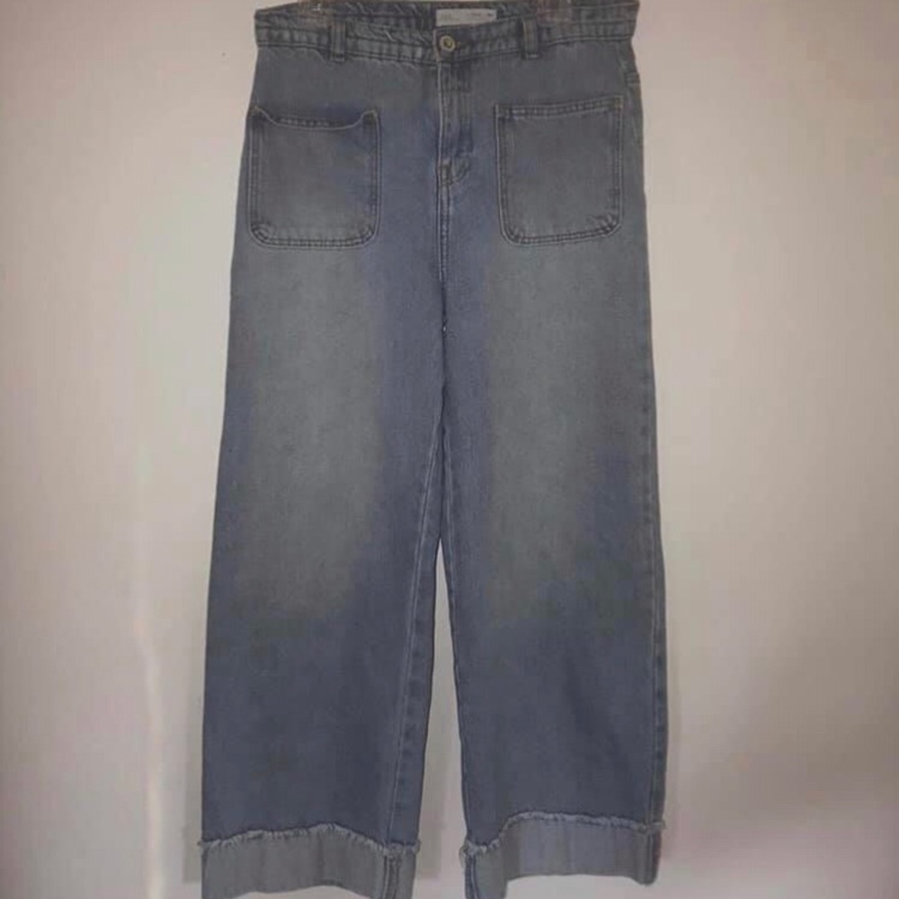 Zara Girls Wide Legged Cropped Jeans